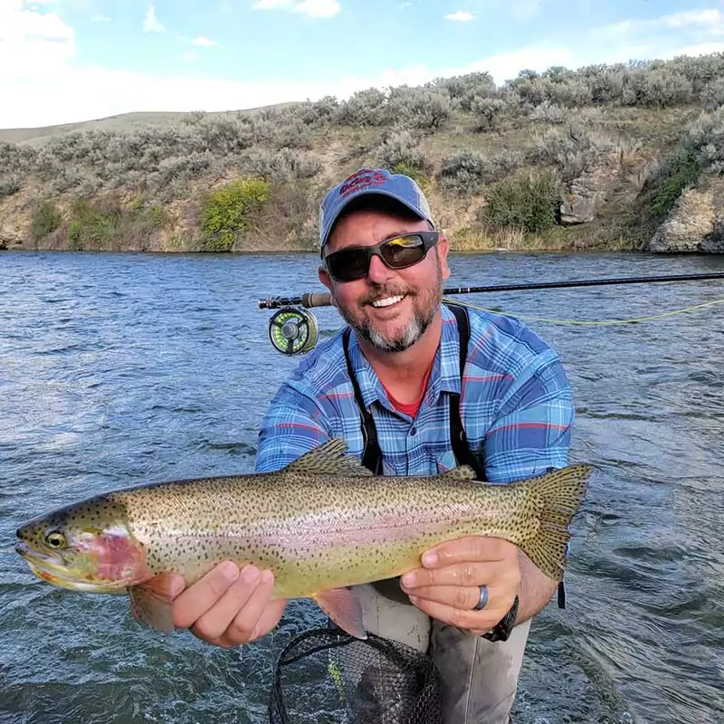 Fly Fishing Wearing A Montana Casting Co. Mesh Back Hat