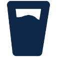 A blue recycle bin with a black backgroundAI-generated content may be incorrect.