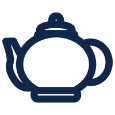 A white and blue teapotAI-generated content may be incorrect.