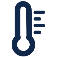 A blue thermometer with a black backgroundDescription automatically generated