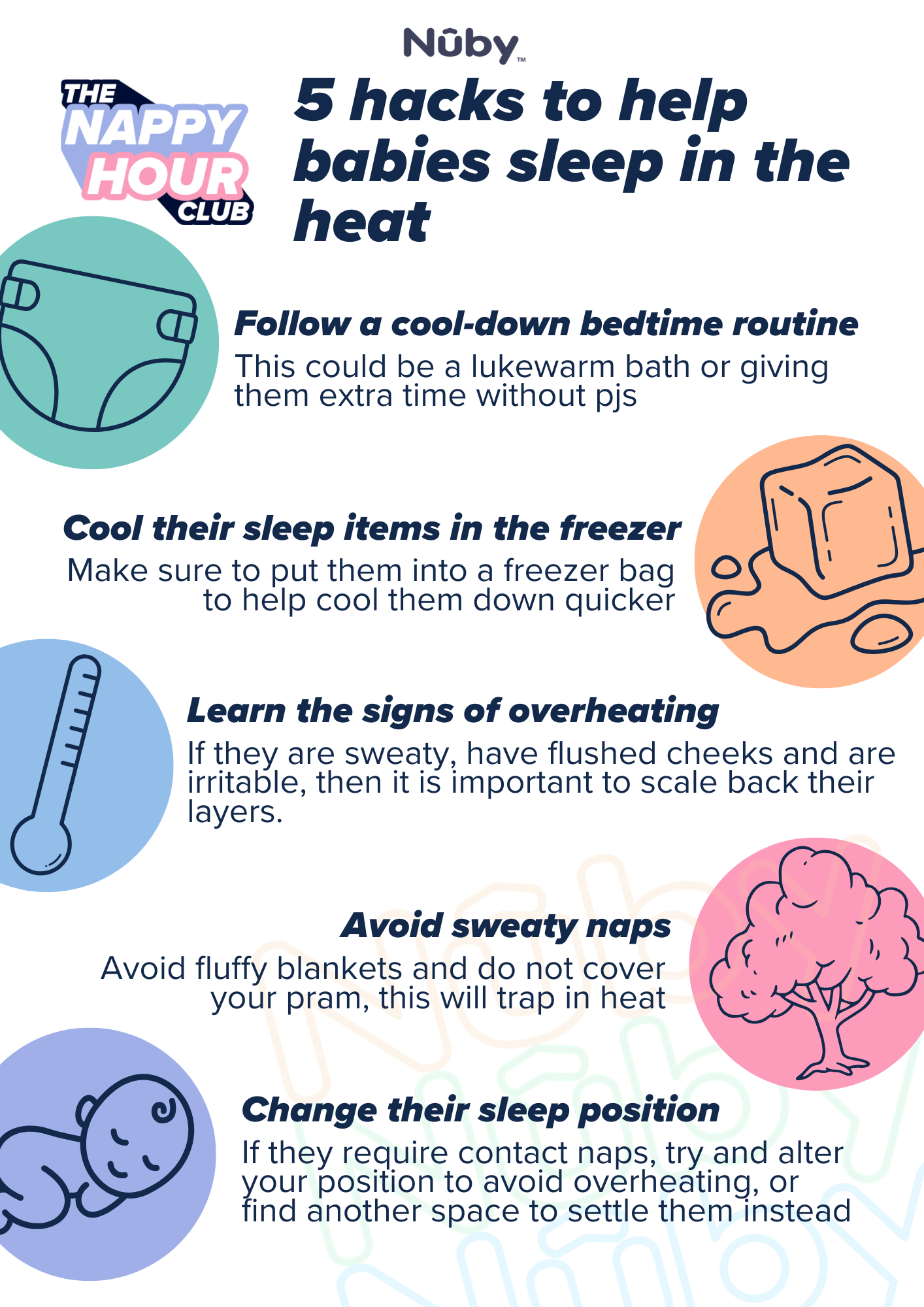 Five hacks to help babies sleep in hot weather