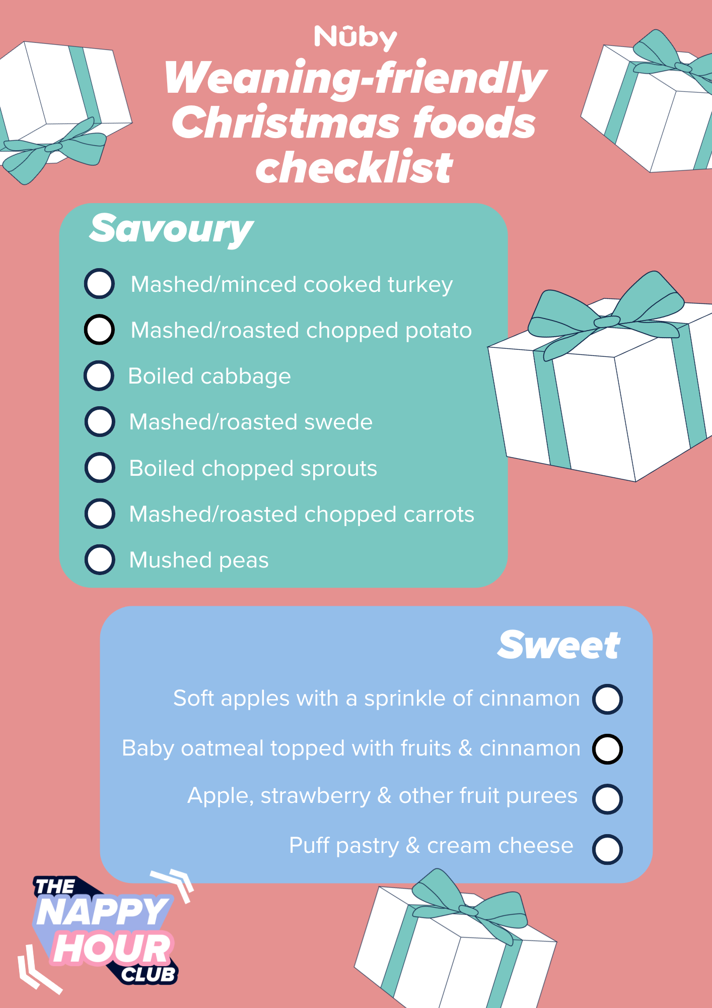 A infographic showing the 10 foods listed in this blog post