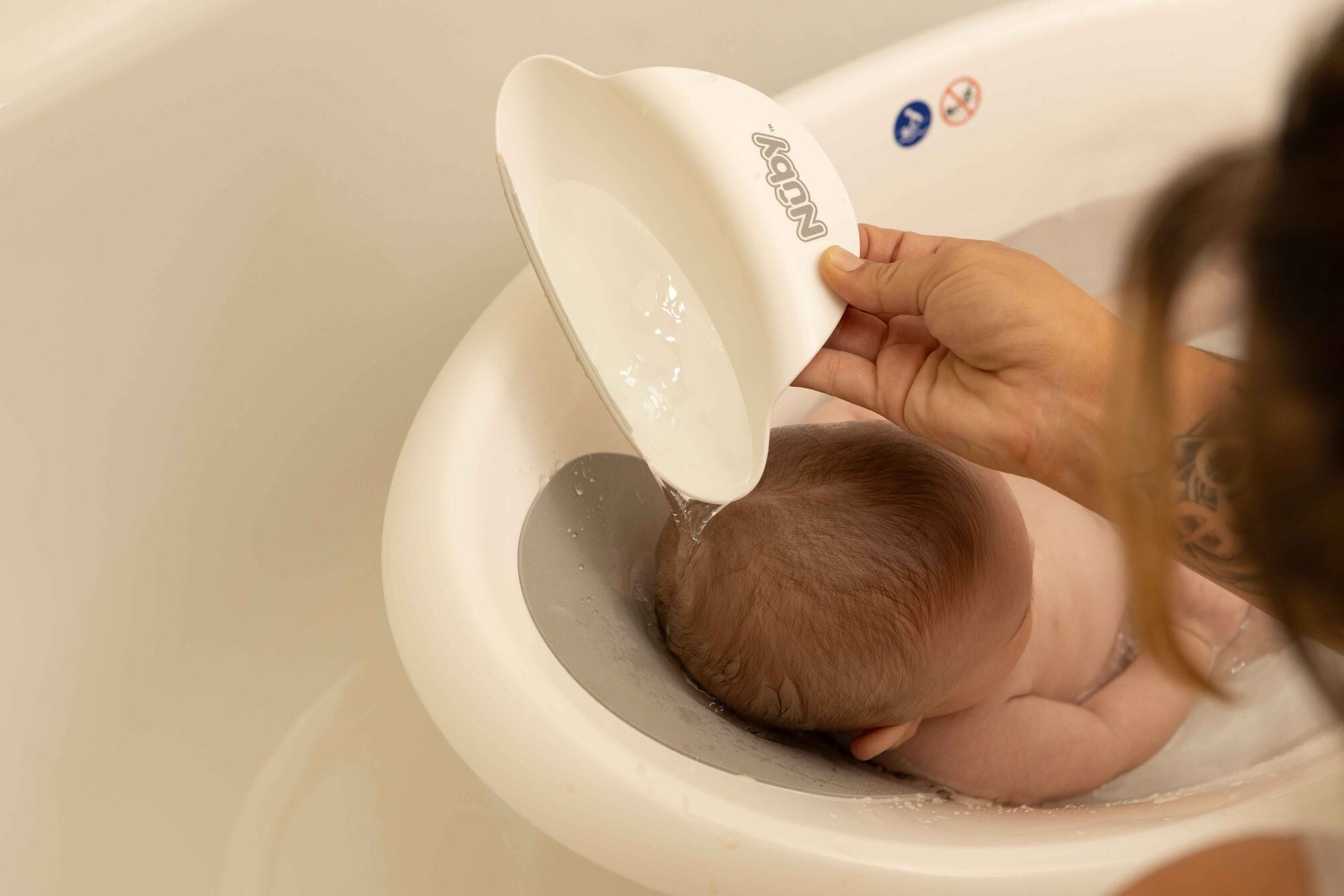 Baby in baby bath