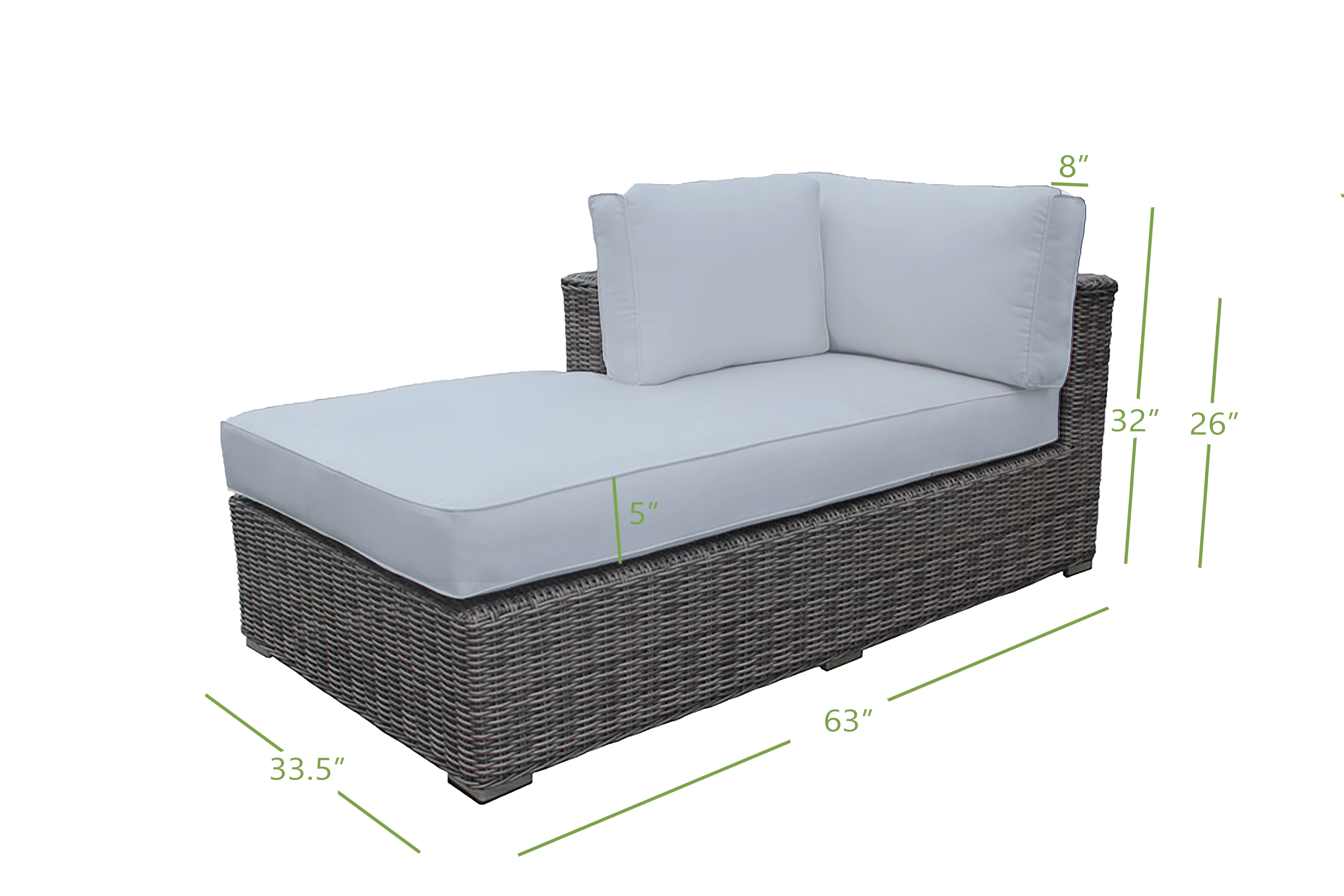 lounger sofa dimensions
