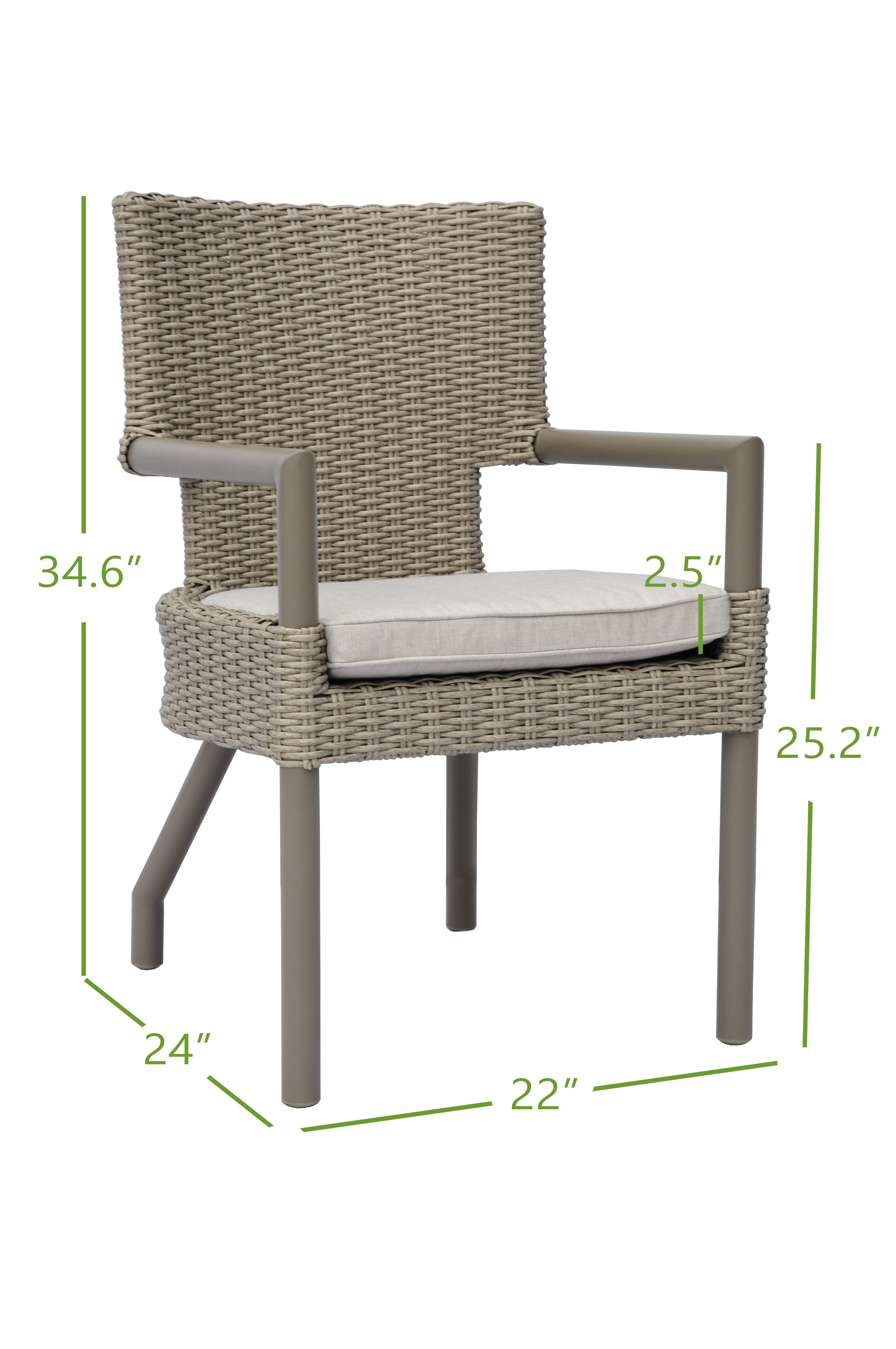 arm chair dimensions
