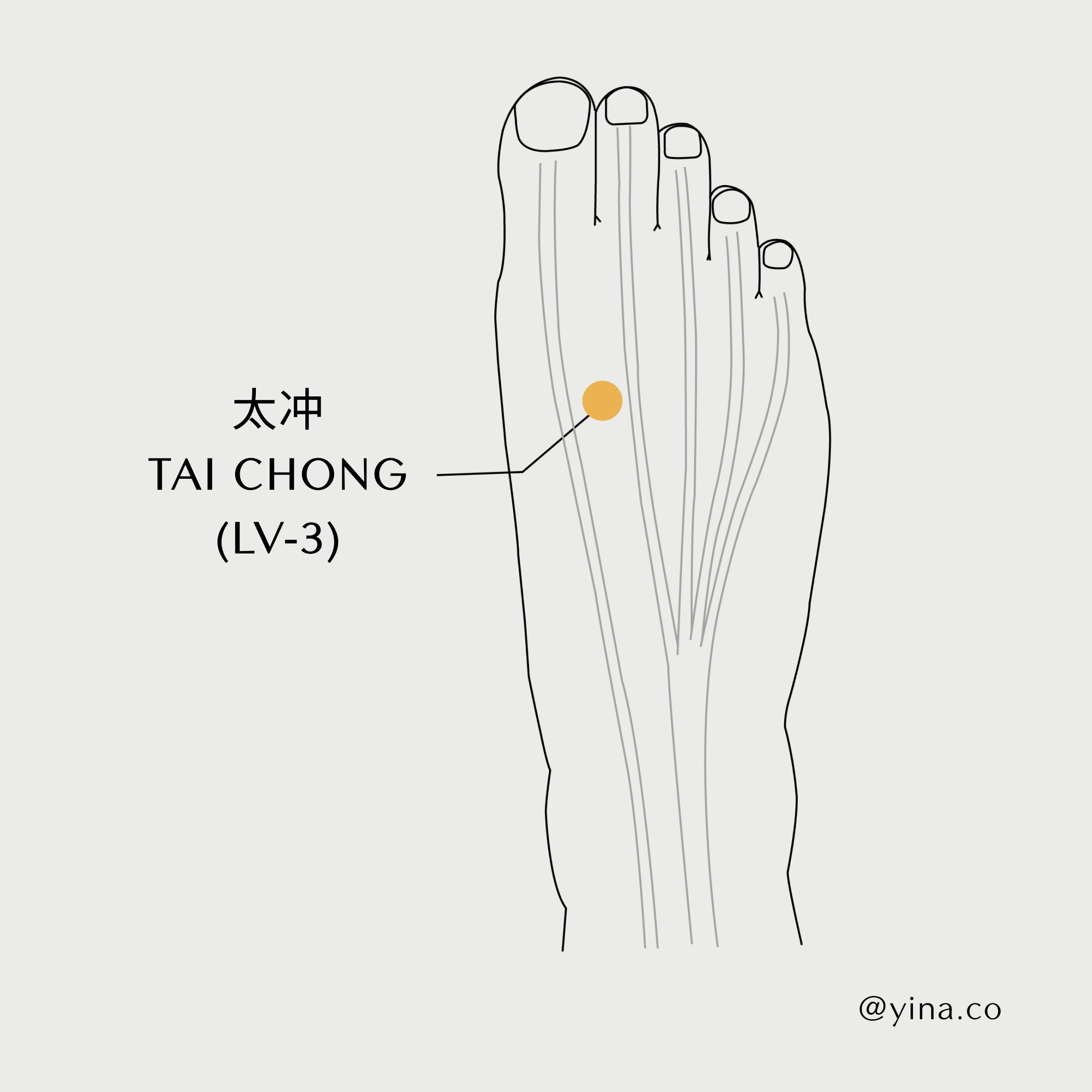 acupressure point: TaiChong (Liver-3)