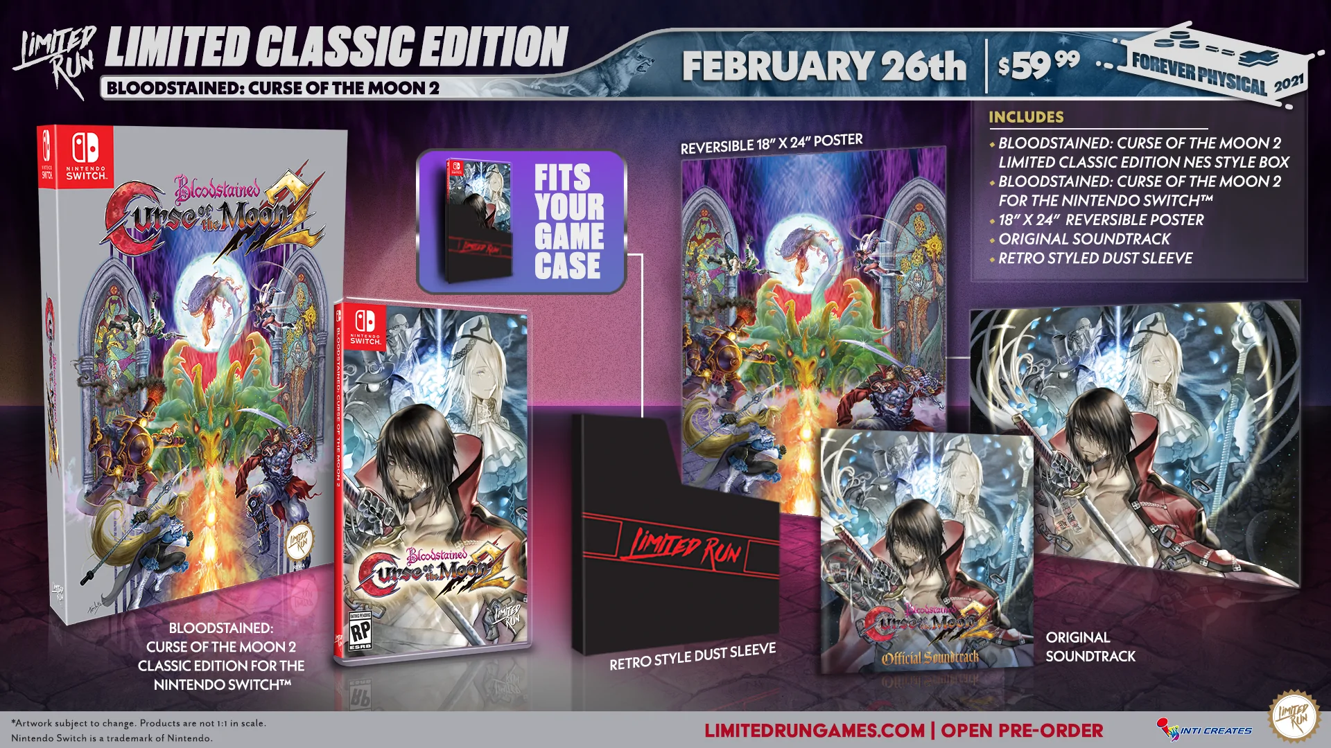 Switch Limited Run #98: Bloodstained: Curse Of The Moon 2 Classic Edition Switch Limited Run #98: Bloodstained: Curse Of The Moon 2 Classic Edition
