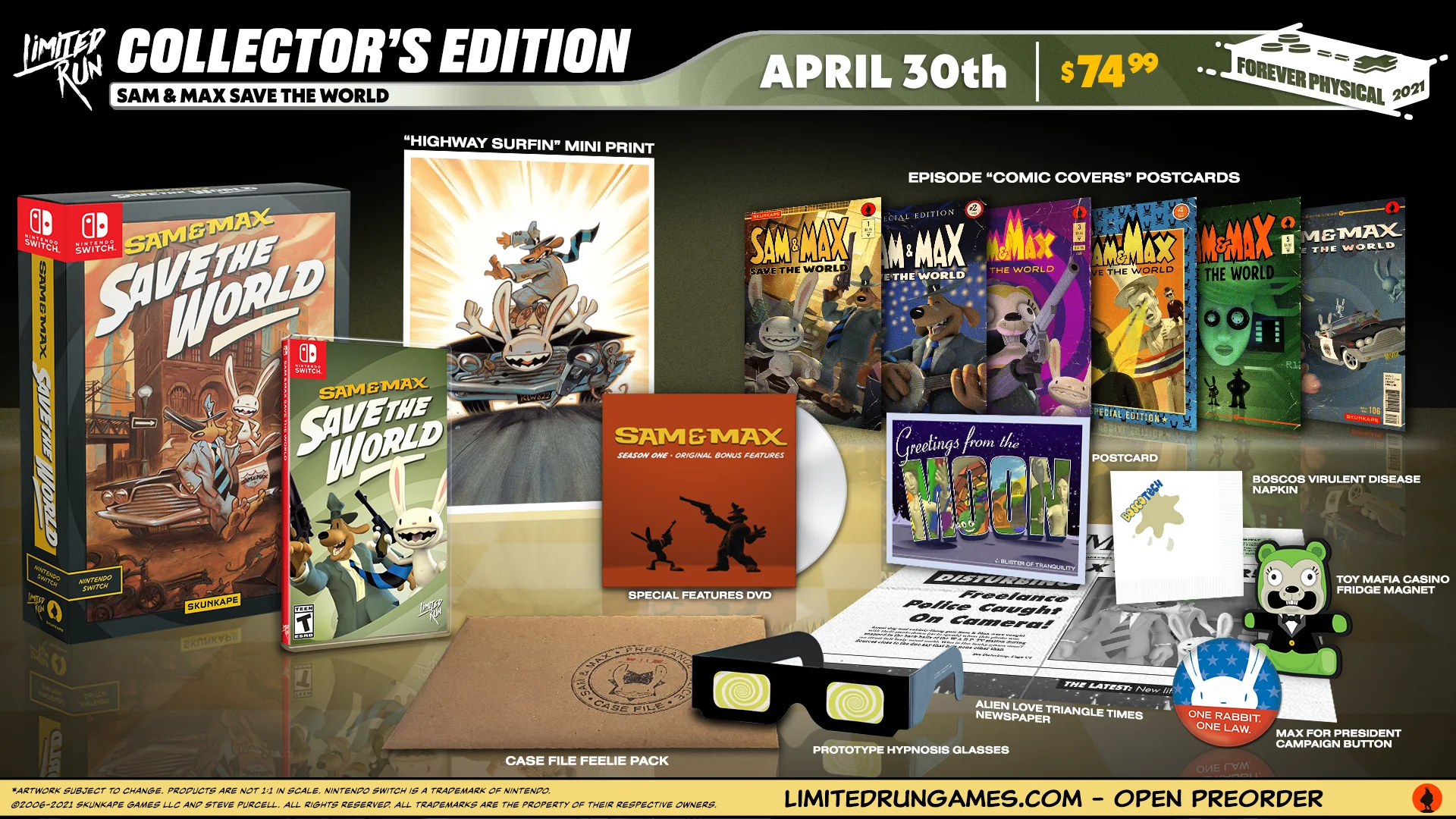 Switch Limited Run #148: Sam & Max: Beyond Time and Space Collector’s  Edition