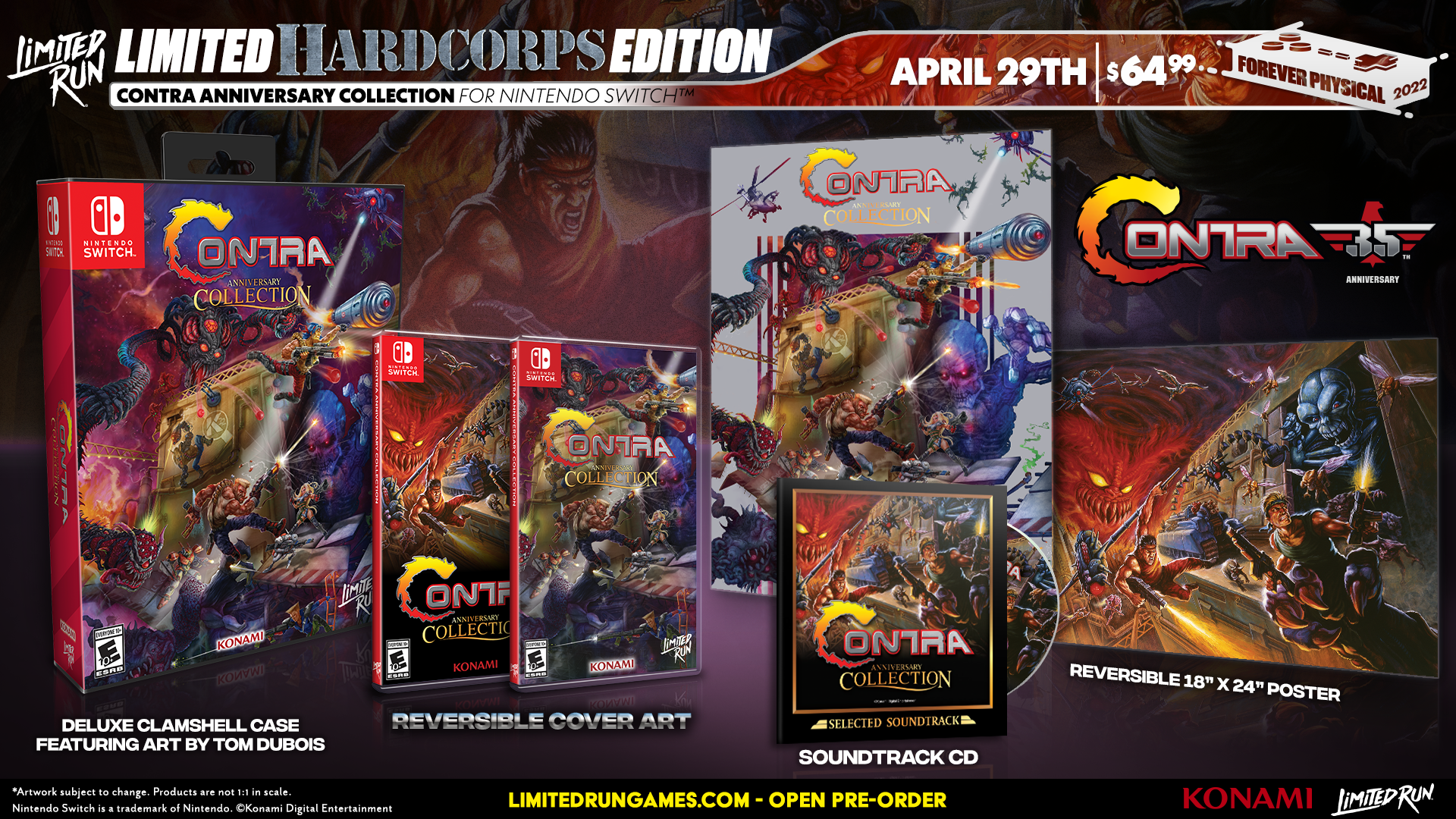 SWITCH LIMITED RUN #140: CONTRA ANNIVERSARY COLLECTION HARD CORPS EDITION