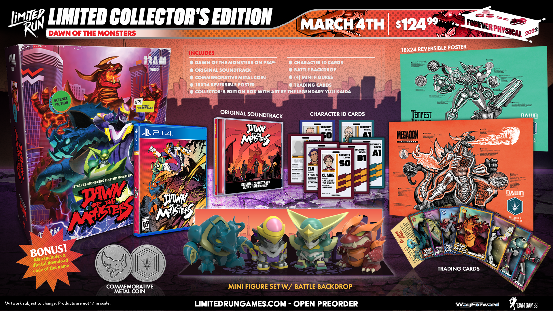PS4 Dawn of The Monsters 北米コレクターズ版 新品未開封 Limited Run #448: Dawn of the Monsters Collector's Edition
