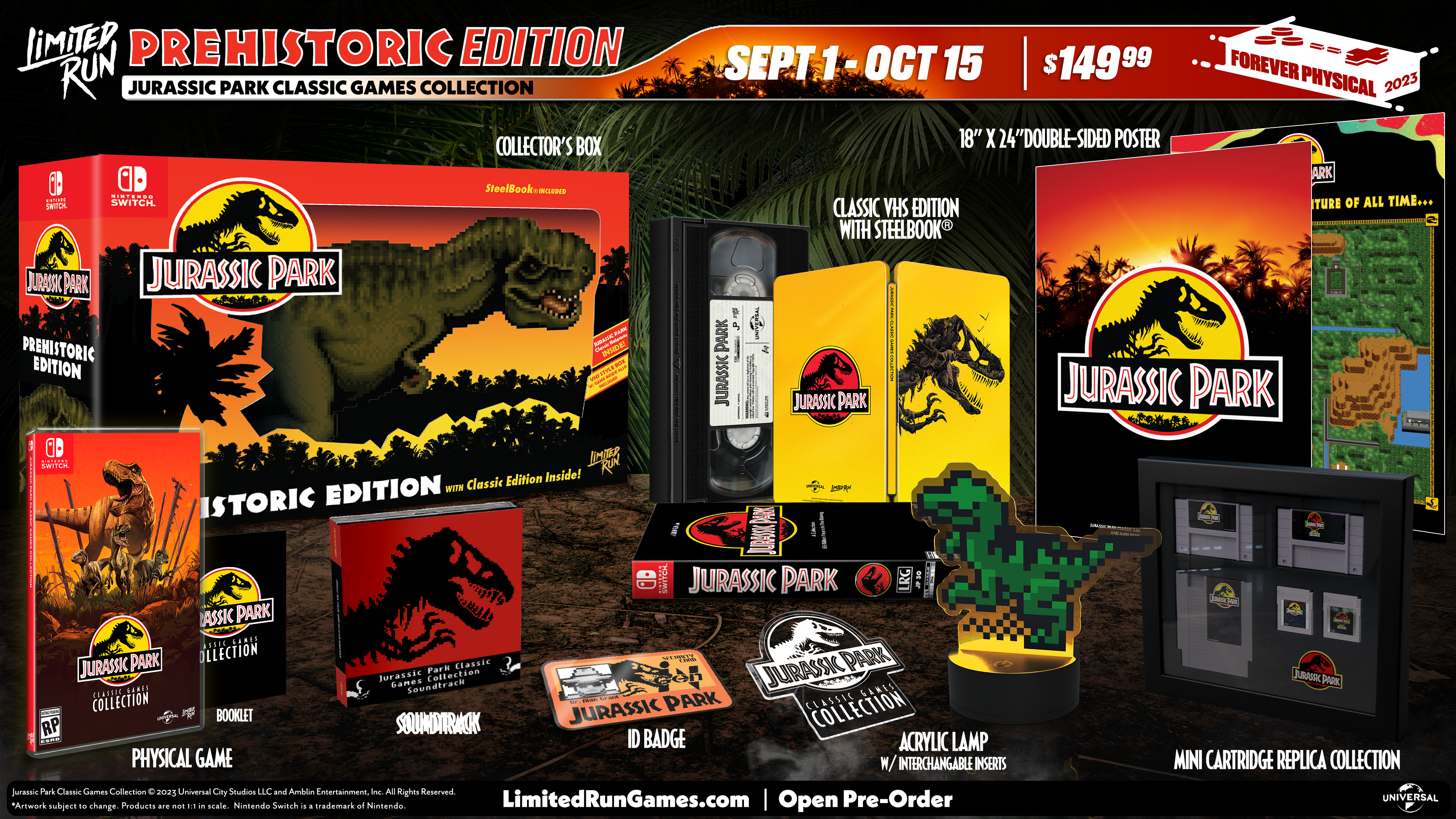 Jurassic Park Classic Games Collection Prehistoric Edition Switch Limited Run Games