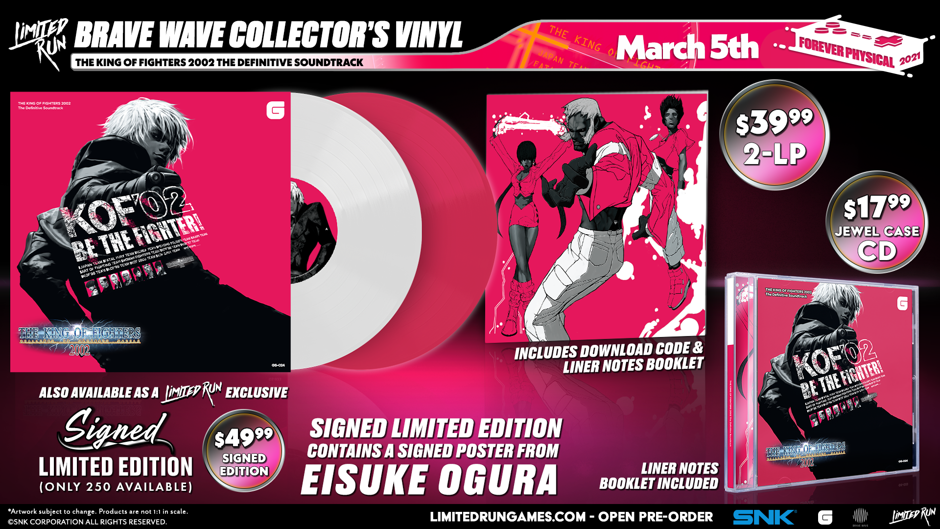 THE KING OF FIGHTERS 2002 Soundtrack (Vinyl or CD) – Limited Run Games