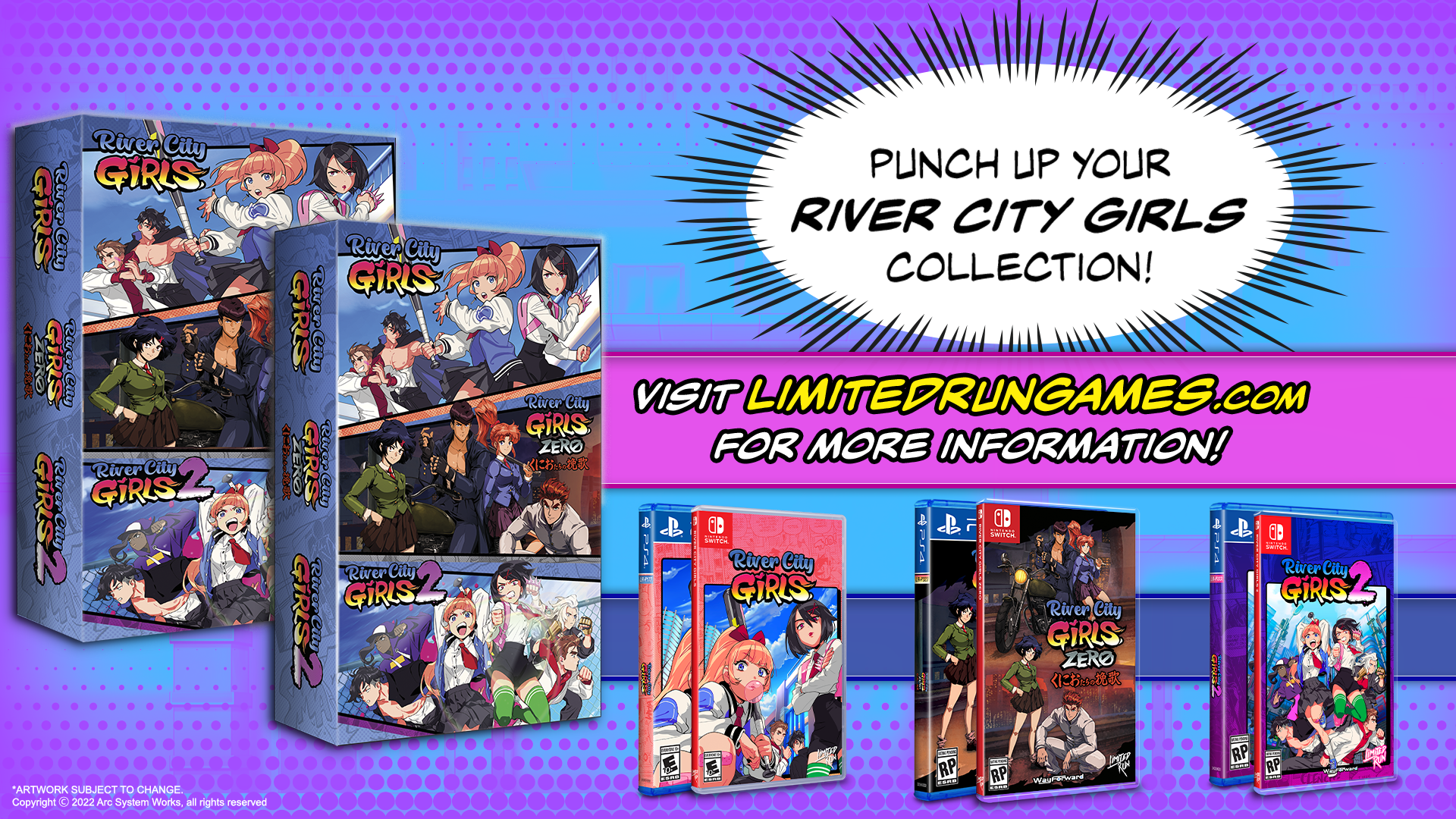 River City Girls 2 Slipcover (Switch, PS4, PS5) – Limited Run Games