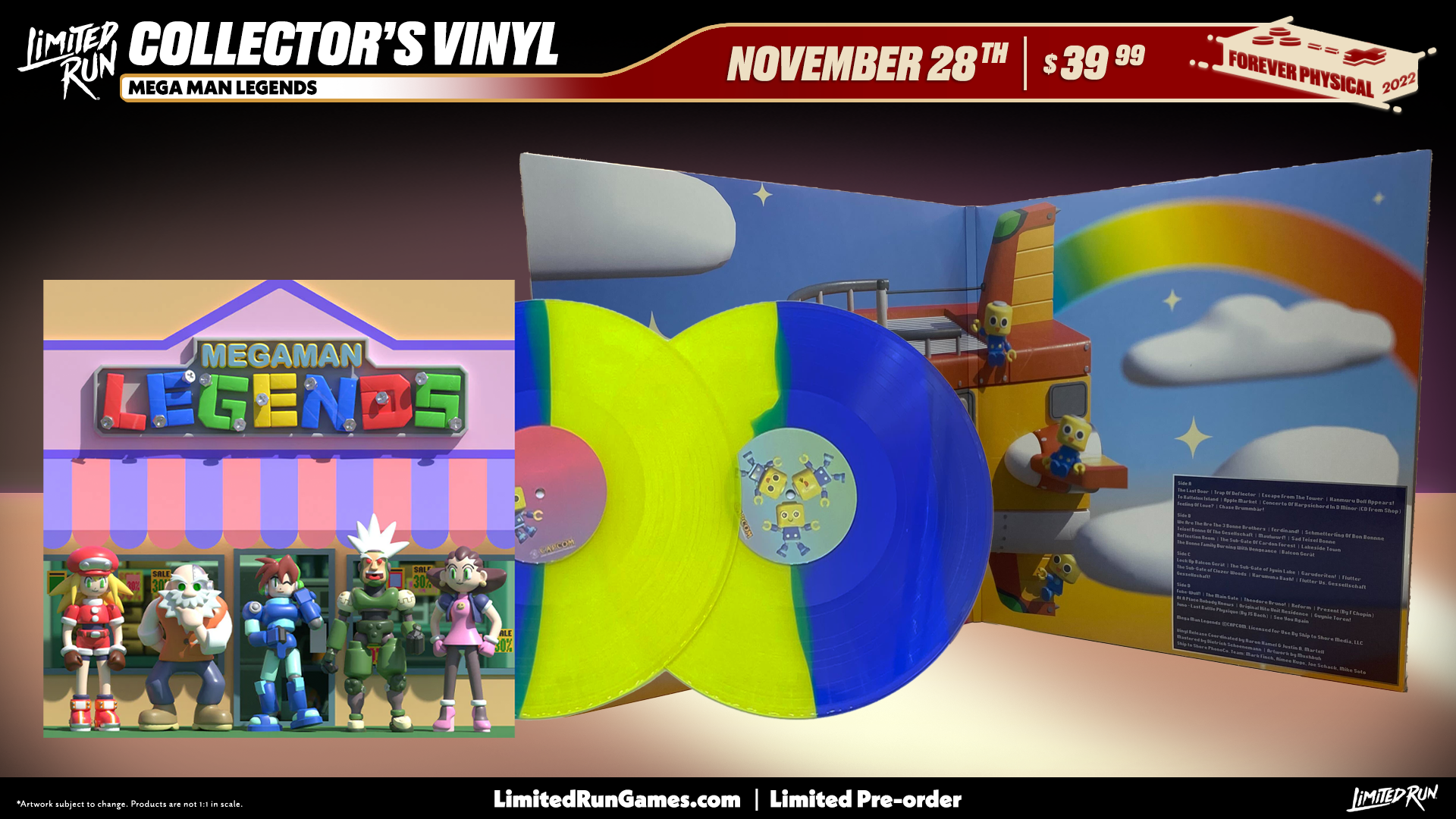 Mega Man Legends - 2LP Vinyl Soundtrack (Exclusive – Limited Run Games