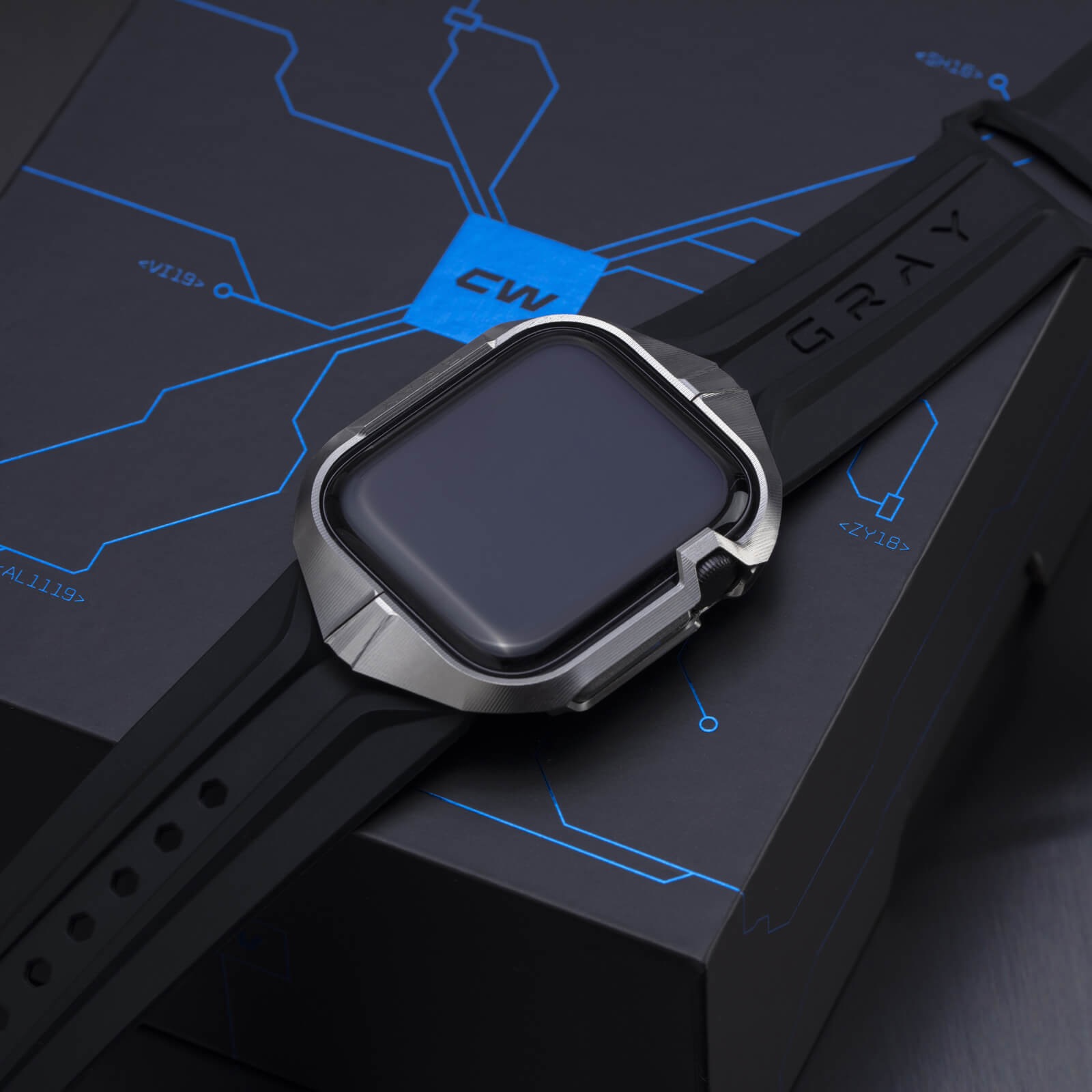 cyber watch titanium, luxury designer titanium metal apple watch case 