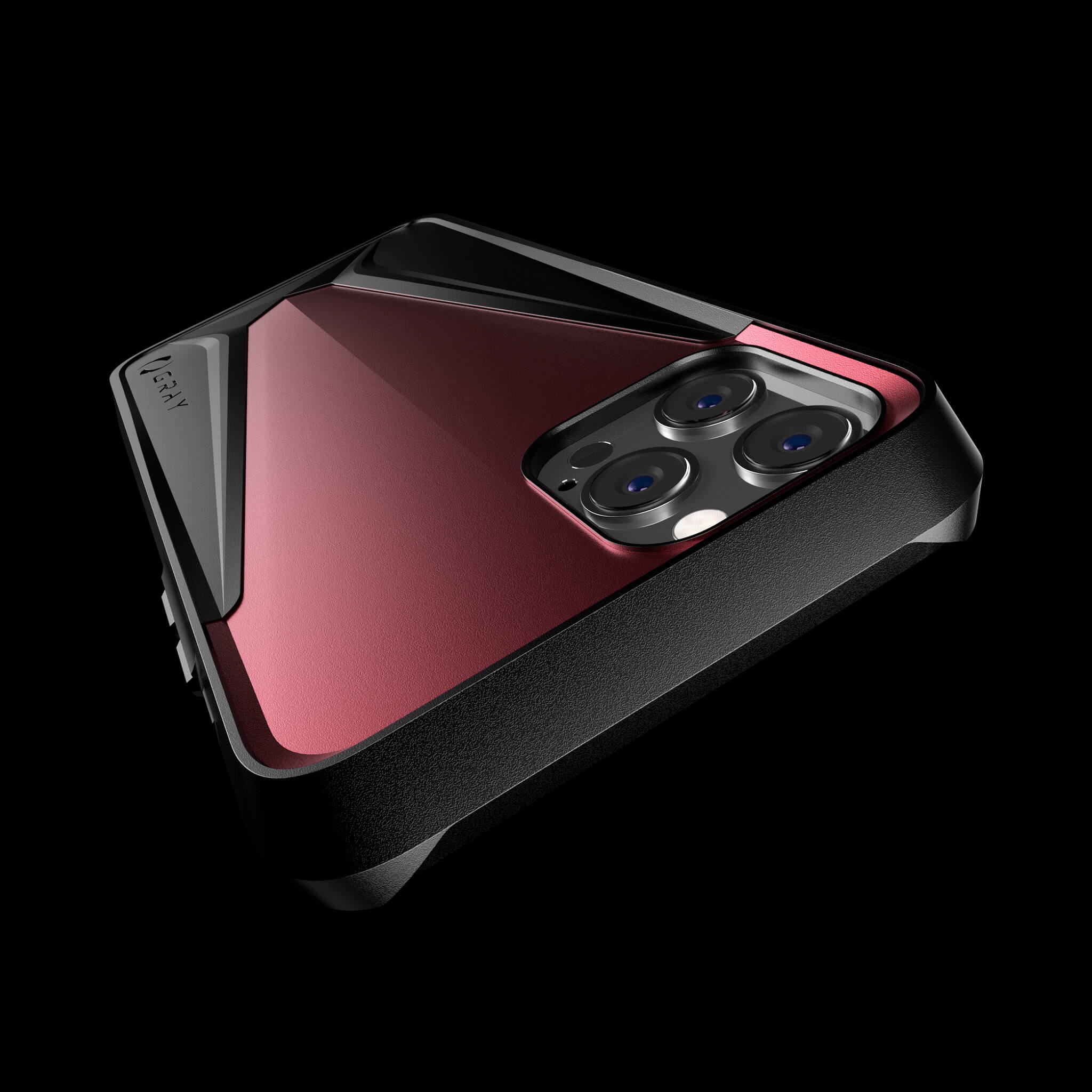 morpheus pulsar red aluminium metal luxury iPhone 12 pro case