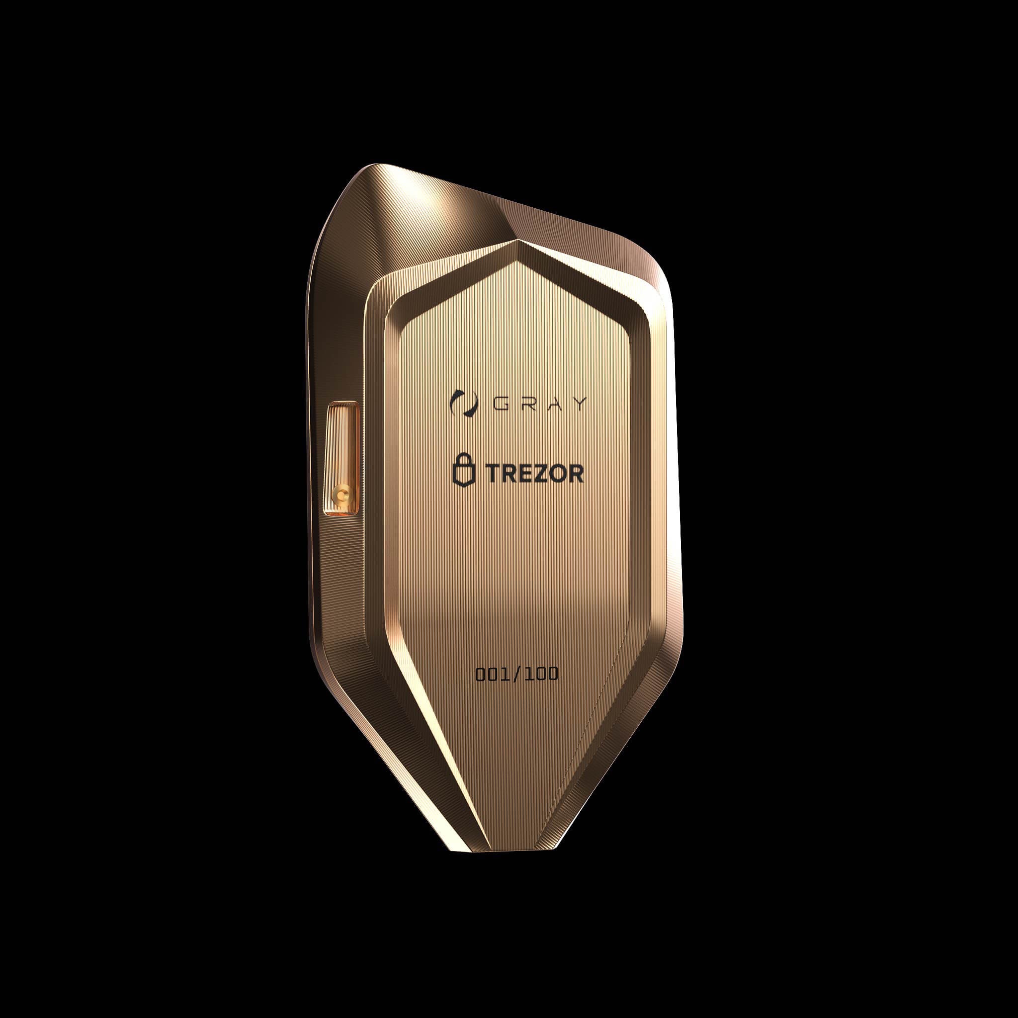 corazon rose gold titanium trezor bitcoin crypto hardware wallet
