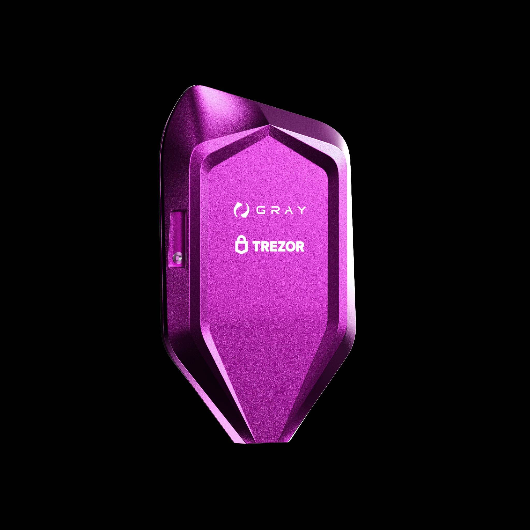 corazon purple trezor model t crypto wallet