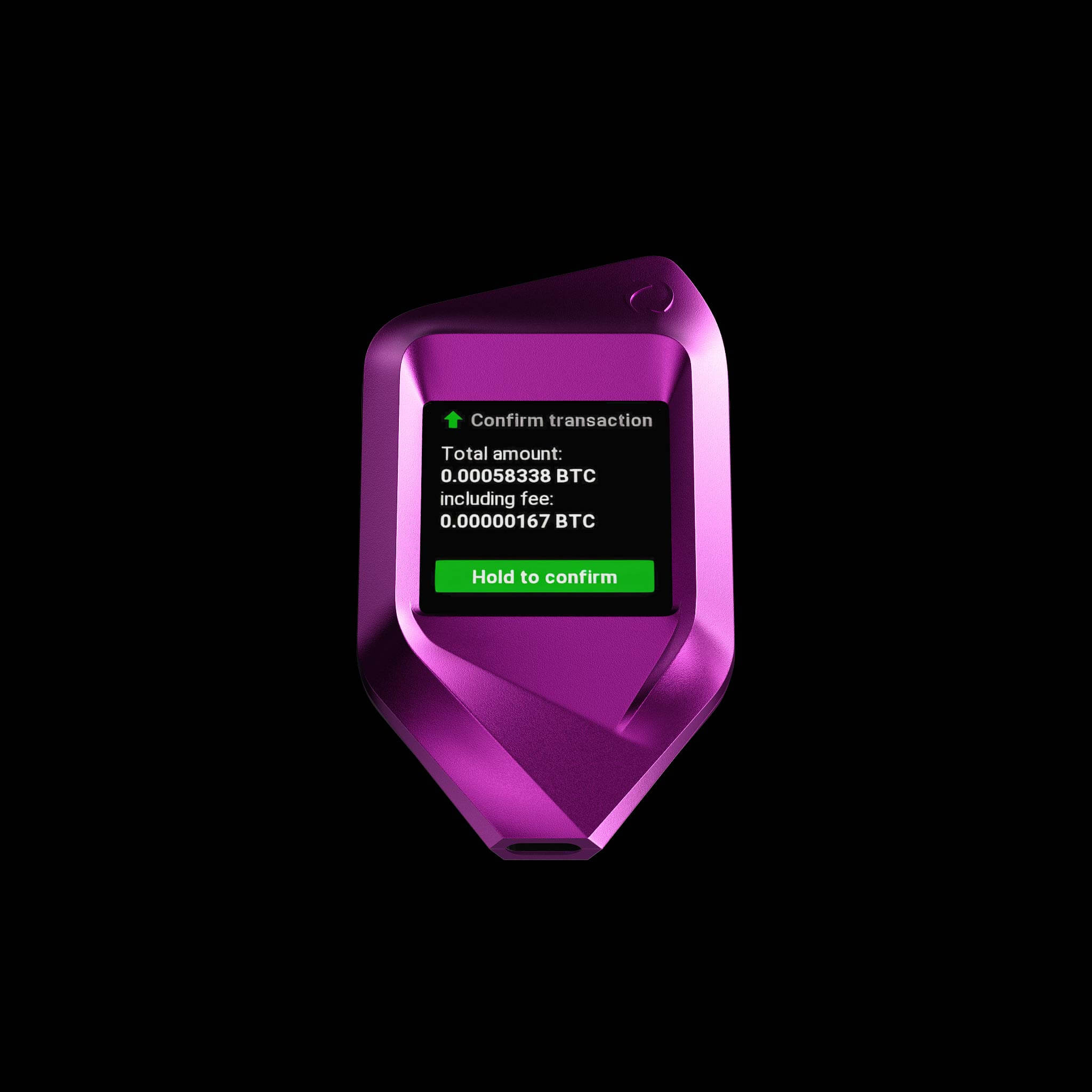 corazon purple trezor model t crypto wallet