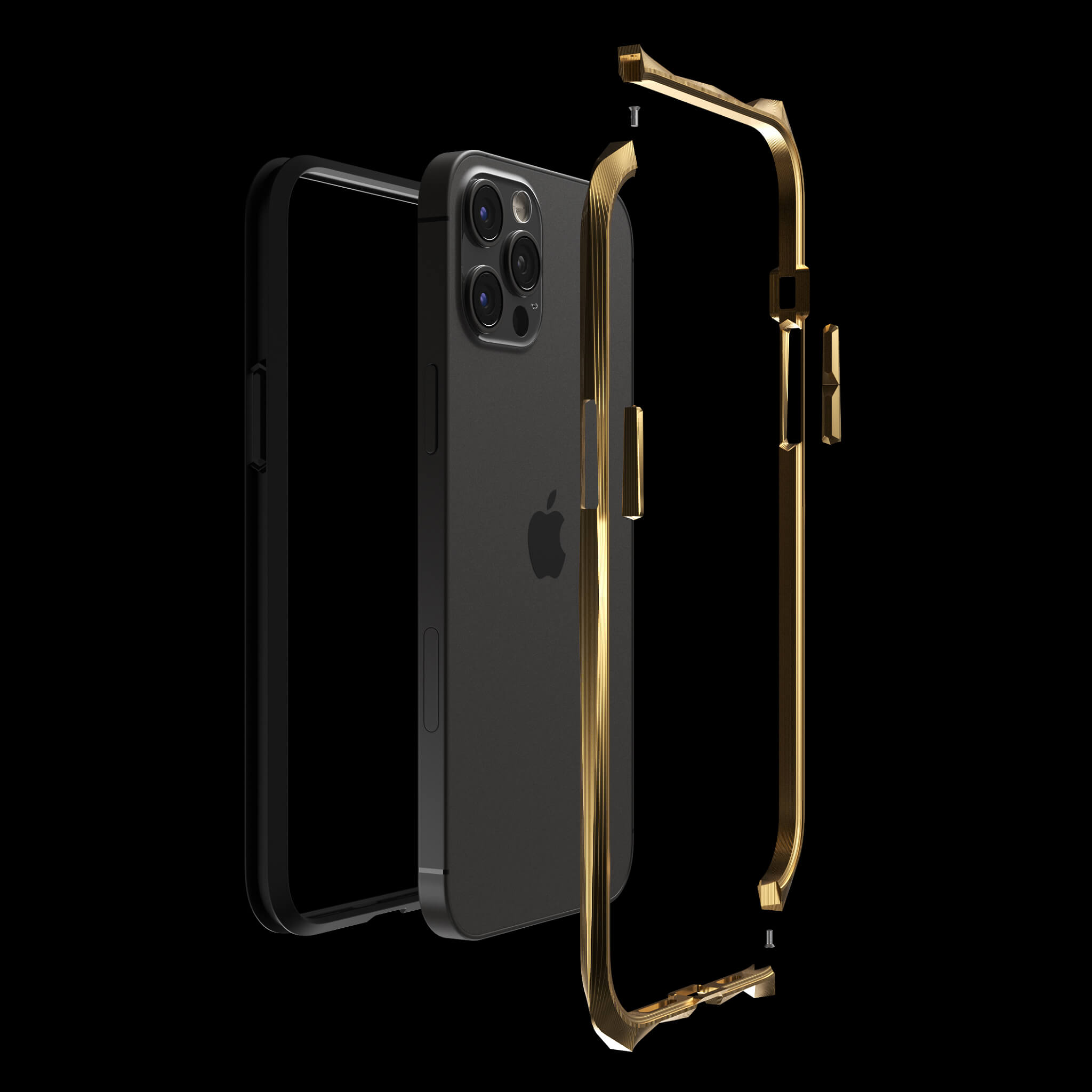 advent gold pvd coated luxury titanium iphone 12 pro case 