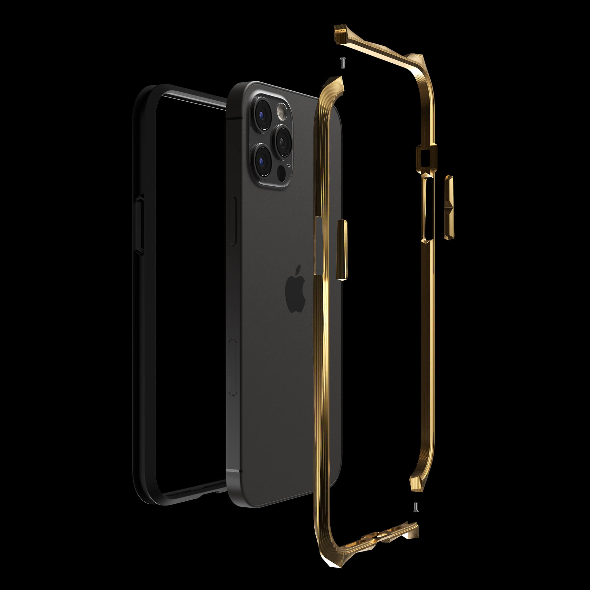 Advent Gold Titanium Iphone 12 Pro Case Gray Advent Gold Titanium Iphone 12 Pro Case Gray