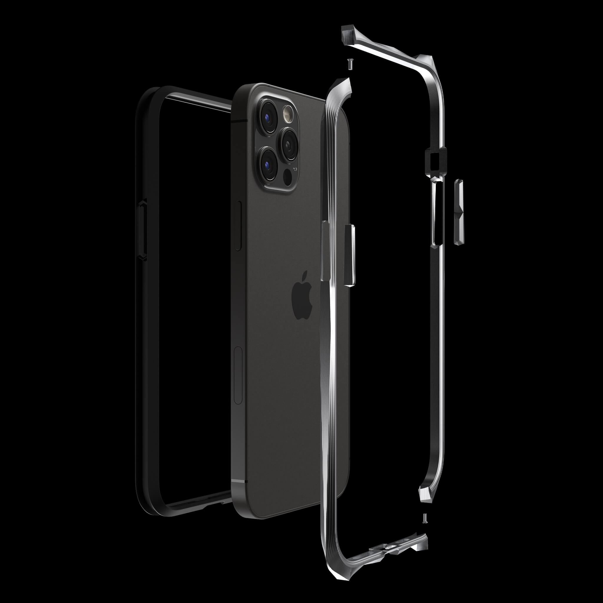 advent luxury titanium metal iPhone 12 pro case