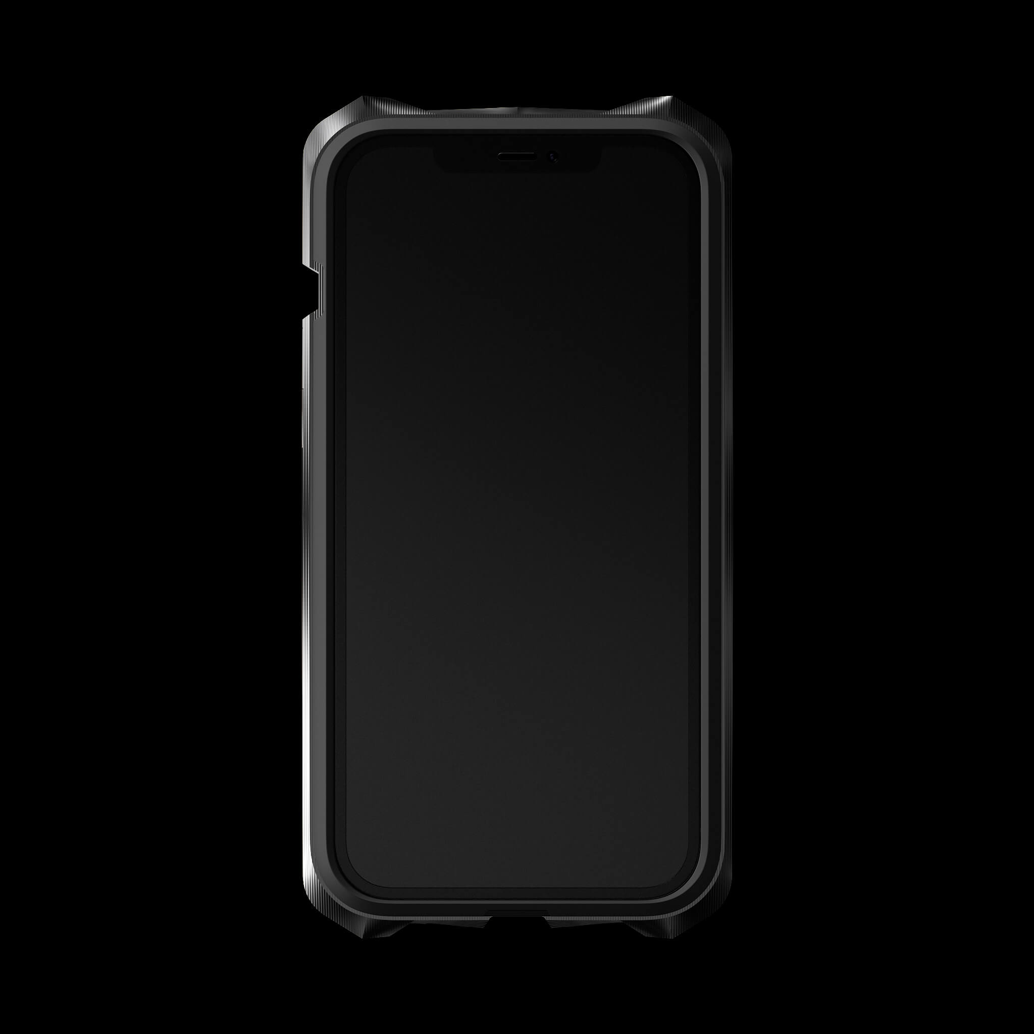 advent stealth black pvd coated luxury titanium iphone 12 pro case 