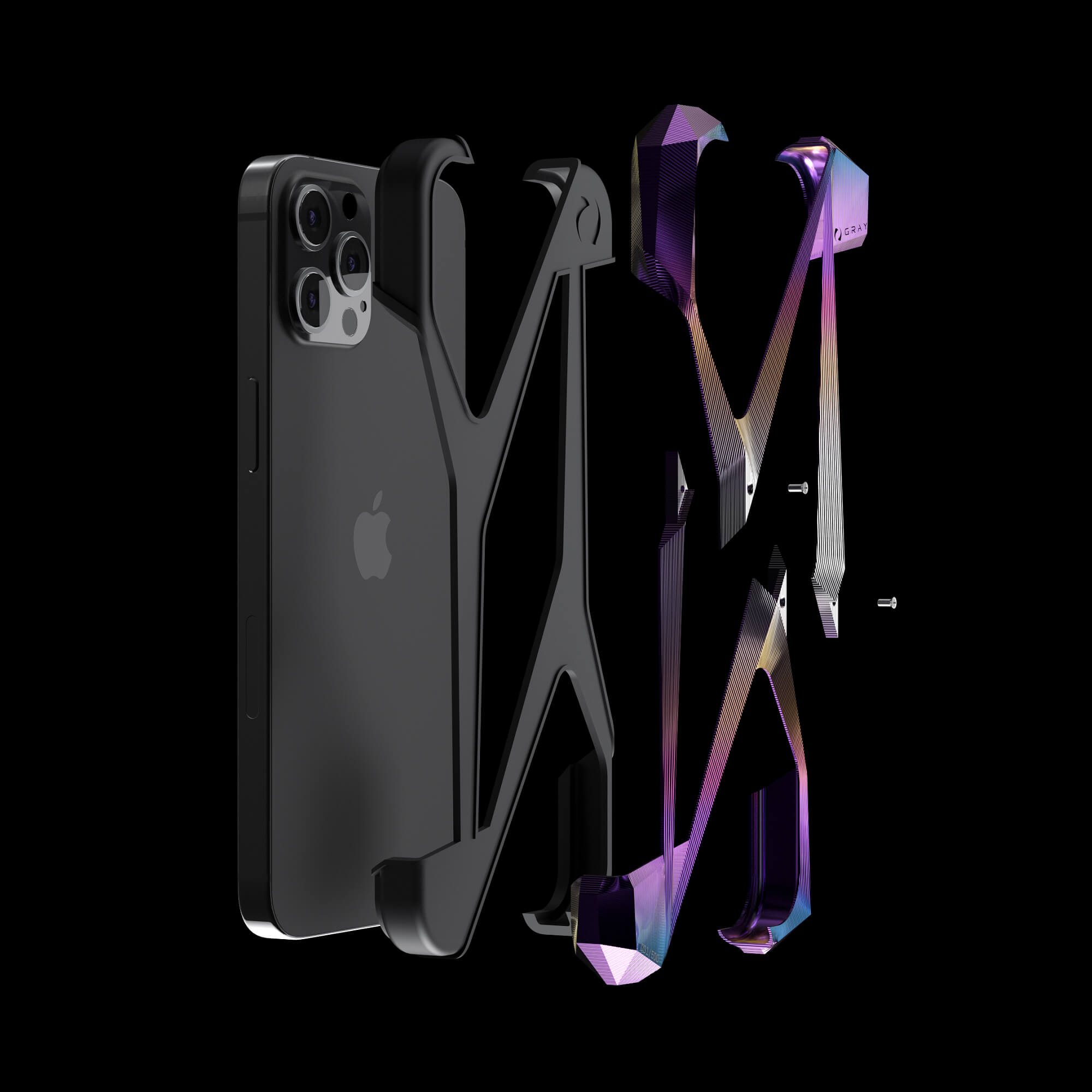 alter ego aurora titanium metal designer iPhone 12 pro case