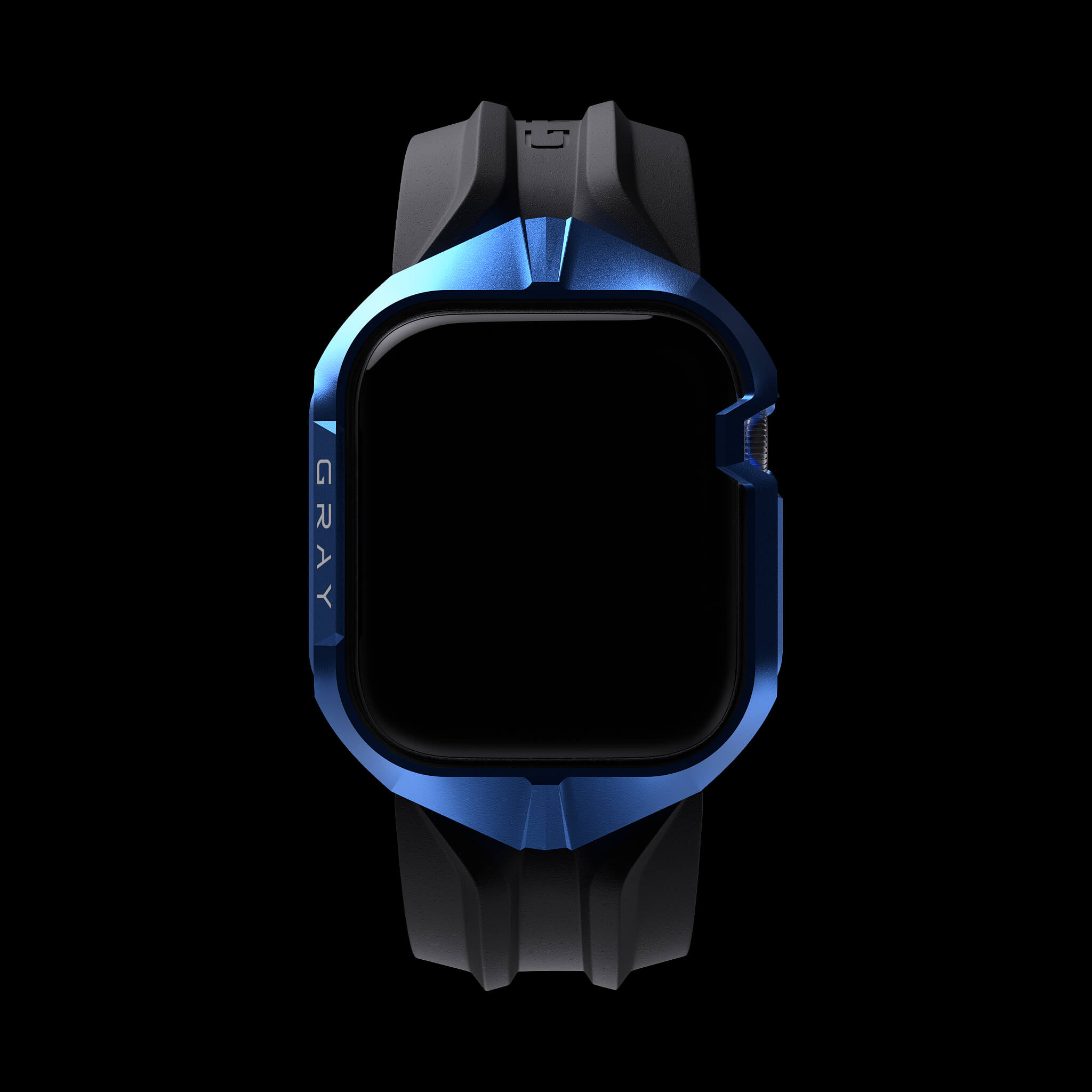 cyber watch galactic blue, luxury designer aluminium metal apple watch case