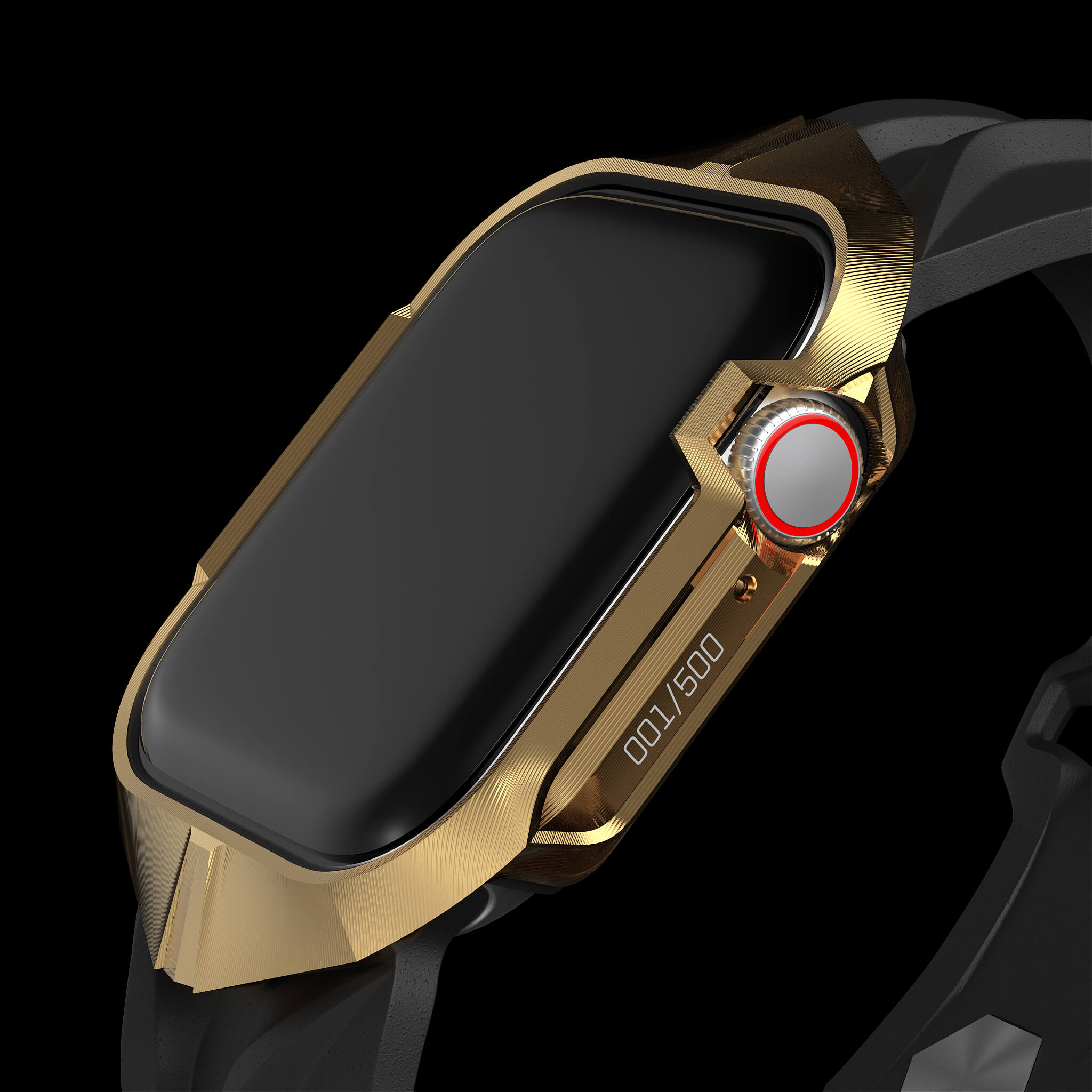 cyber watch gold, luxury designer titanium metal apple watch case  