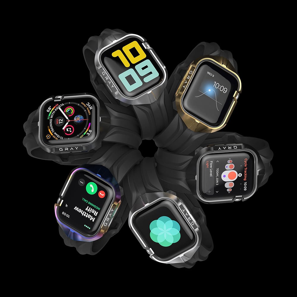 Six Cyberwatch Cases on Apple Watch